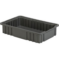 Divider Box, Polyethylene, 15.5" W x 9.9" D x 3.5" H, Grey Sécurité Médic