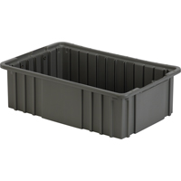Contenant Divider Box, Poly&eacute;thyl&egrave;ne, 16,5" la x 10,9" p x 5" h, Gris Sécurité Médic