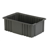 Contenant Divider Box, Poly&eacute;thyl&egrave;ne, 15,5" la x 9,9" p x 6" h, Gris Sécurité Médic