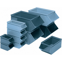 Steel Bin, 100 lbs. Cap., 12" W x 20-1/2" D x 9-1/2" H, Blue Sécurité Médic