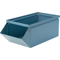 Steel Bin, 100 lbs. Cap., 12" W x 20-1/2" D x 9-1/2" H, Blue Sécurité Médic