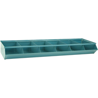 Bacs sectionnels superposables, Cap. 100 lb, 37" la x 12" p x 4-1/2" h, Bleu Sécurité Médic