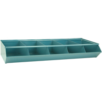 Bacs sectionnels superposables, Cap. 100 lb, 37" la x 15-1/2" p x 6" h, Bleu Sécurité Médic