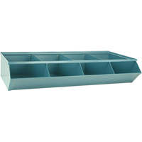 Bacs sectionnels superposables, Cap. 100 lb, 37" la x 18-3/4" p x 7-1/2" h, Bleu Sécurité Médic