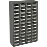 Casiers pour pi&egrave;ces KPC-400, Acier galvanis&eacute;, 48 tiroirs, 22-3/5" x 8-7/10" x 36-9/10", Gris Sécurité Médic