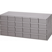 Industrial Drawer Cabinets, 24 Drawers, 33-3/4" W x 11-5/8" D x 14-3/8" H, Grey Sécurité Médic