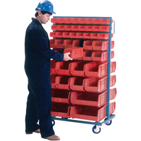 Double-Sided Mobile Bin Rack, Double-sided, 96 bins, 36" W x 24" D x 63" H Sécurité Médic