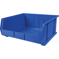 Plastic Bin, 16-1/2" W x 11" H x 18" D, Blue Sécurité Médic
