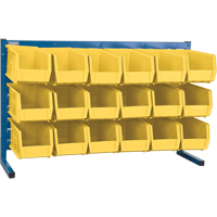 Louvered Rack with Bins, 18 Bins, 36" W x 8-1/4" D x 22" H Sécurité Médic