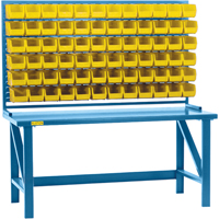 Louvered Rack with Bins, 36 Bins, 72" W x 15" D x 40" H Sécurité Médic