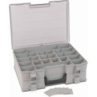 Boîte &agrave; compartiments, Plastique, 48 compartiments, 15-1/2" la x 11-3/4" p, 5" h, Gris Sécurité Médic
