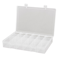 Compact Polypropylene Compartment Cases, 13-1/8" W x 9" D x 2-5/16" H, 18 Compartments Sécurité Médic