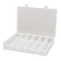 Compact Polypropylene Compartment Cases, 13-1/8" W x 9" D x 2-5/16" H, 6 Compartments Sécurité Médic