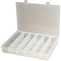 Compact Polypropylene Compartment Cases, 11" W x 6-3/4" D x 1-3/4" H, 6 Compartments Sécurité Médic
