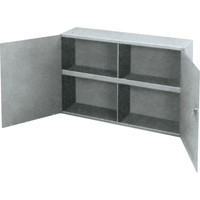 Armoires utilitaires, Acier, 2 Tablettes, 22-1/4" h x 33-3/4" la x 8-1/2" P, Gris Sécurité Médic