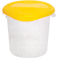 Round Storage Containers, 7-4/5" H x 8-1/2" D, 3.79 L Capacity, Clear Sécurité Médic