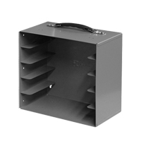 Compartment Box Cabinets, Steel, 5 Slots, 13-1/2" W x 9-1/8" D x 13-1/4" H, Grey Sécurité Médic