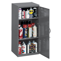 Utility Cabinet, Steel, 2 Shelves, 30" H x 13-3/4" W x 12-3/4" D, Grey Sécurité Médic