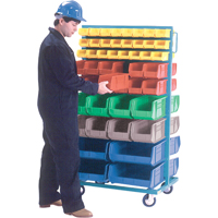 Mobile Bin Racks - Double Sided, 0 Bins, 36" W x 24" D x 67-1/2" H Sécurité Médic