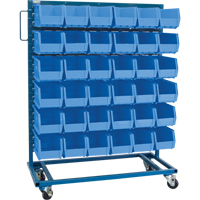 Support mobile pour bacs &agrave; un c&ocirc;t&eacute;, &agrave; un c&ocirc;t&eacute;, 36 bacs, 36" la x 16" p x 46-1/2" h Sécurité Médic