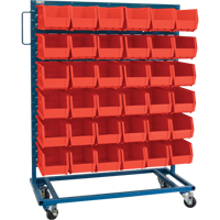 Support mobile pour bacs &agrave; un c&ocirc;t&eacute;, &agrave; un c&ocirc;t&eacute;, 36 bacs, 36" la x 16" p x 46-1/2" h Sécurité Médic