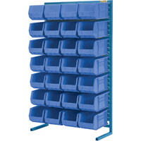 Support stationnaire pour bacs &agrave; un c&ocirc;t&eacute;, 36" la x 12" p x 61" h, 28 bacs Sécurité Médic