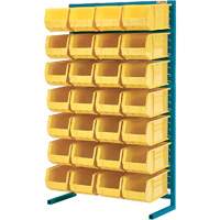 Support stationnaire pour bacs &agrave; un c&ocirc;t&eacute;, 36" la x 12" p x 61" h, 28 bacs Sécurité Médic