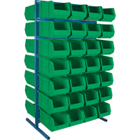 Support stationnaire deux c&ocirc;t&eacute;s pour bacs, 61" la x 56" p x 24" h, 56 bacs Sécurité Médic