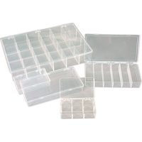 Boîte &agrave; compartiments K-Resin, Plastique, 36 compartiments, 6-9/16" la x 9-5/8" p, 1-1/2" h, Transparent Sécurité Médic