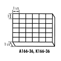 Boîte &agrave; compartiments K-Resin, Plastique, 36 compartiments, 6-9/16" la x 9-5/8" p, 1-1/2" h, Transparent Sécurité Médic