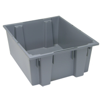 Stack & Nest Totes, 10" x 23.5" x 19.5", Grey Sécurité Médic