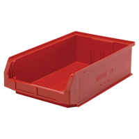 Contenants g&eacute;ants empilables, 12,375" la x 19,75" p x 5,875" h, Rouge Sécurité Médic