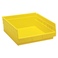 Bacs de rangement pour tablettes, 11-1/8" la x 4" H x 11-5/8" p, Jaune, Capacit&eacute; 30 lb Sécurité Médic