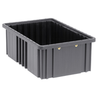 Conductive Dividable Grid Containers, Polypropylene, 10-7/8" W x 16-1/2" D x 6" H, Black Sécurité Médic