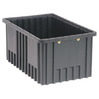 Conductive Dividable Grid Containers, Polypropylene, 10-7/8" W x 16-1/2" D x 8" H, Black Sécurité Médic