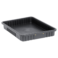 Conductive Dividable Grid Containers, Polypropylene, 17-1/2" W x 22-1/2" D x 3" H, Black Sécurité Médic