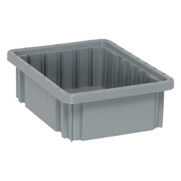 Contenants Divider Box, Plastique, 10,9" la x 8,3" p x 3,5" h, Gris Sécurité Médic