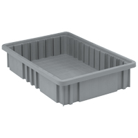 Contenants Divider Box, Plastique, 16,5" la x 10,9" p x 3,5" h, Gris Sécurité Médic