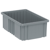 Contenants Divider Box, Plastique, 16,5" la x 10,9" p x 6" h, Gris Sécurité Médic