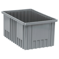 Contenants Divider Box, Plastique, 16,5" la x 10,9" p x 8" h, Gris Sécurité Médic