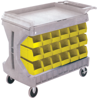 Pro Cart With Yellow Bins, Double-sided, 36 bins, 45-5/18" W x 24" D x 34-3/4" H Sécurité Médic