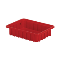 Contenants Divider Box, Poly&eacute;thyl&egrave;ne, 10,8" la x 8,3" p x 2,5" h, Rouge Sécurité Médic