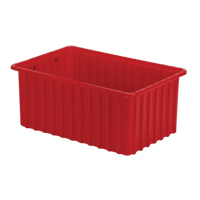 Contenants Divider Box, Poly&eacute;thyl&egrave;ne, 16,5" la x 10,9" p x 7" h, Rouge Sécurité Médic