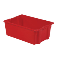 Polylewton Stack-N-Nest&reg; Containers, 10.5" x 28.4" x 18.7", Red Sécurité Médic