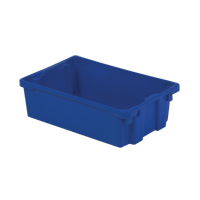 Polylewton Stack-N-Nest&reg; Containers, 6.2" x 20.1" x 13", Blue Sécurité Médic