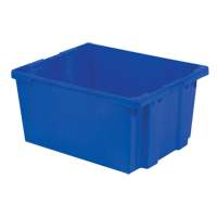 Polylewton Stack-N-Nest&reg; Containers, 15.1" x 30.1" x 24", Blue Sécurité Médic