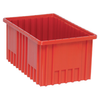 Contenants Divider Box, Plastique, 16,5" la x 10,9" p x 8" h, Rouge Sécurité Médic