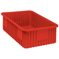 Contenants Divider Box, Plastique, 22,5" la x 17,5" p x 8" h, Rouge Sécurité Médic