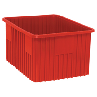 Divider Box&reg; Containers, Plastic, 22.5" W x 17.5" D x 12" H, Red Sécurité Médic