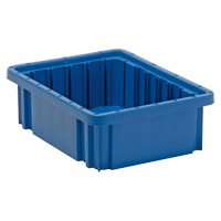 Divider Box&reg; Containers, Plastic, 10.9" W x 8.3" D x 3.5" H, Blue Sécurité Médic